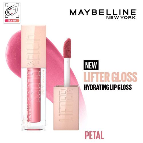 Maybelline New York Lifter Gloss - Petal, Tinted Lip Gloss With Hyaluronic Acid, Long-lasting, 5.4ml