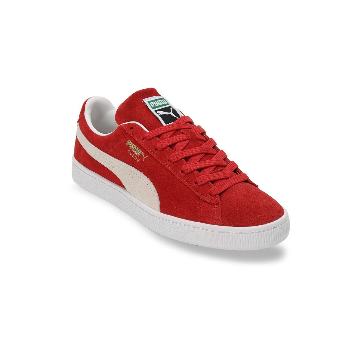 All red puma hot sale suede mens