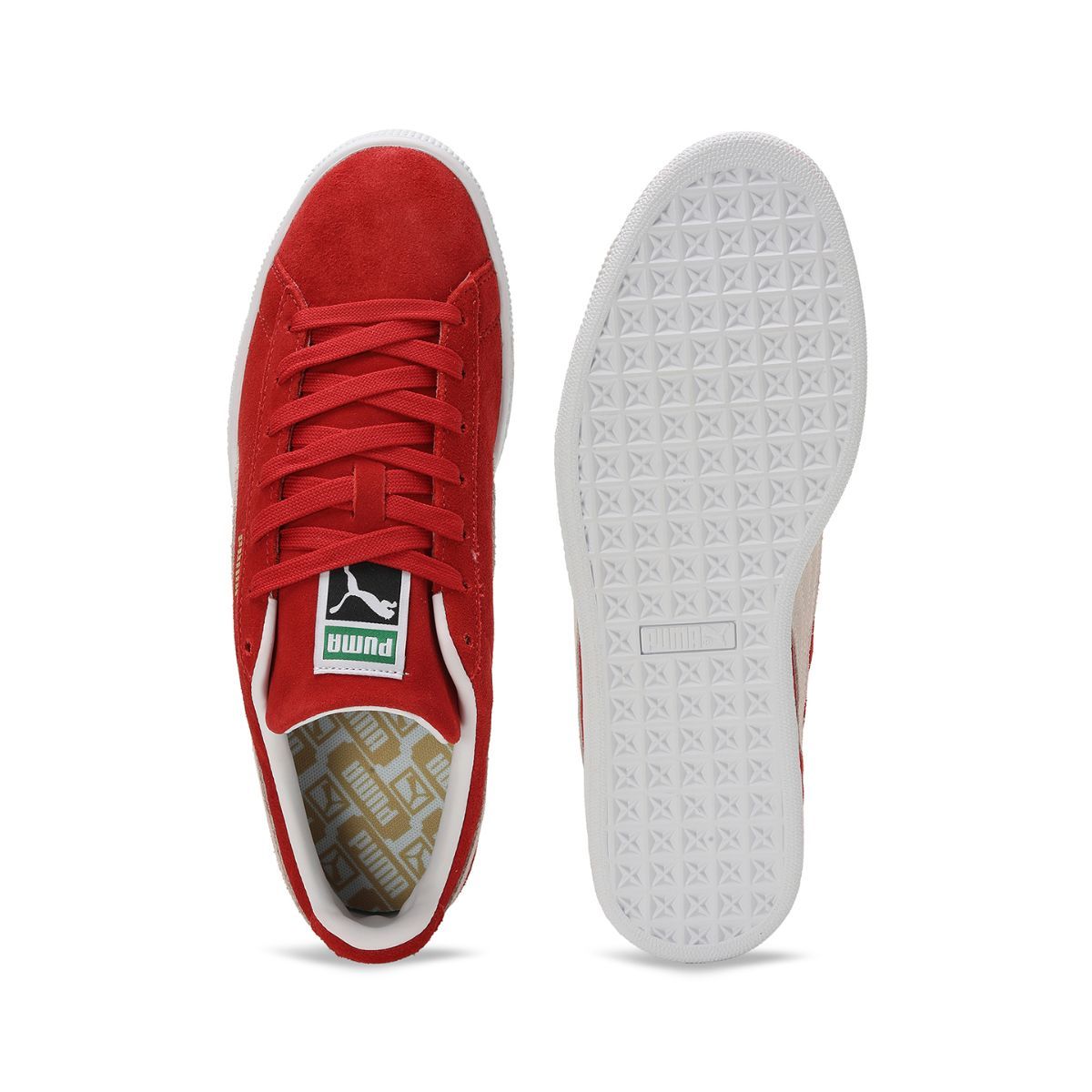 All red puma sale suede