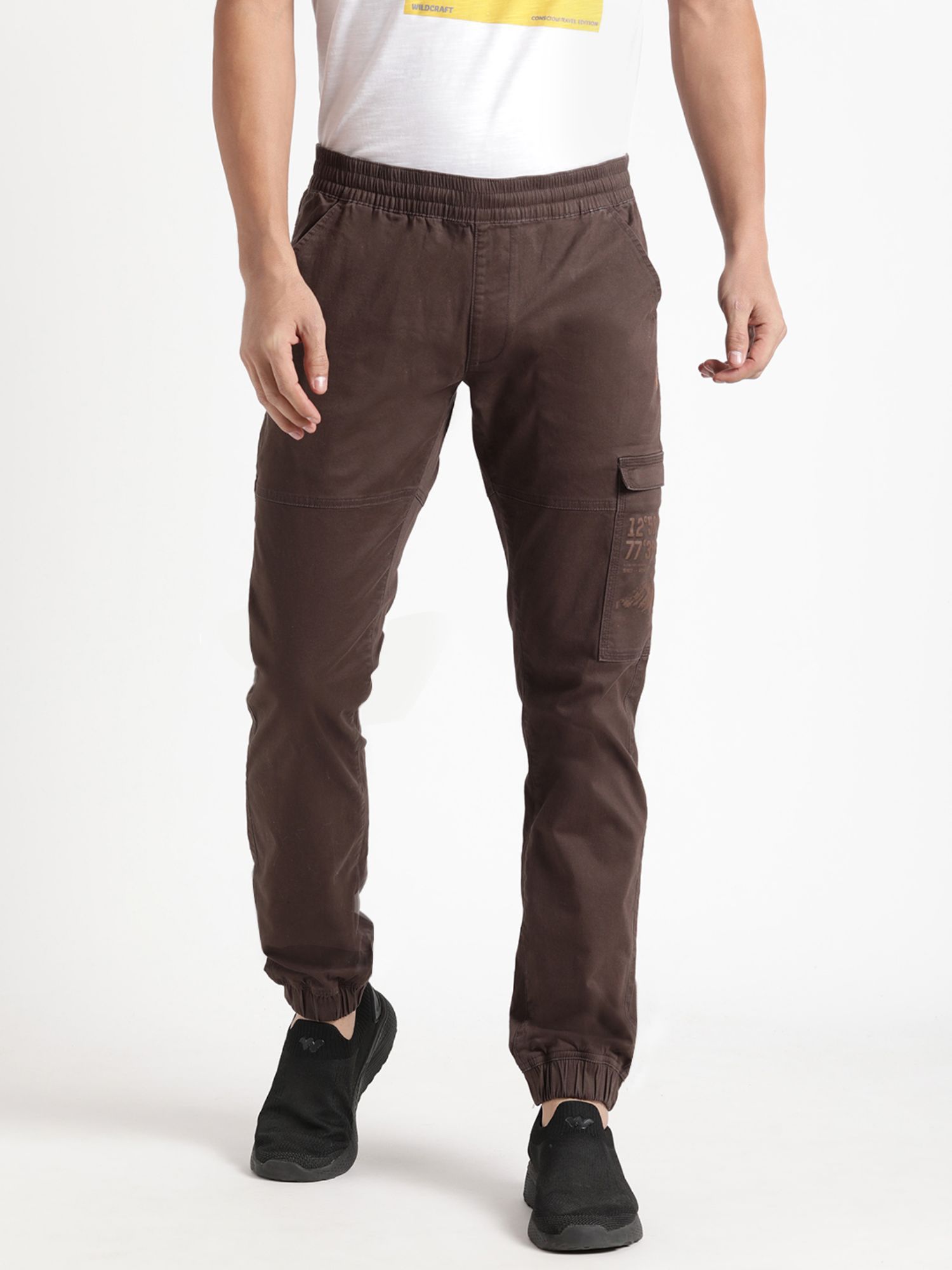 Buy Wildcraft Cotton Solid Olive Skinny Fit Casual Trousers Online