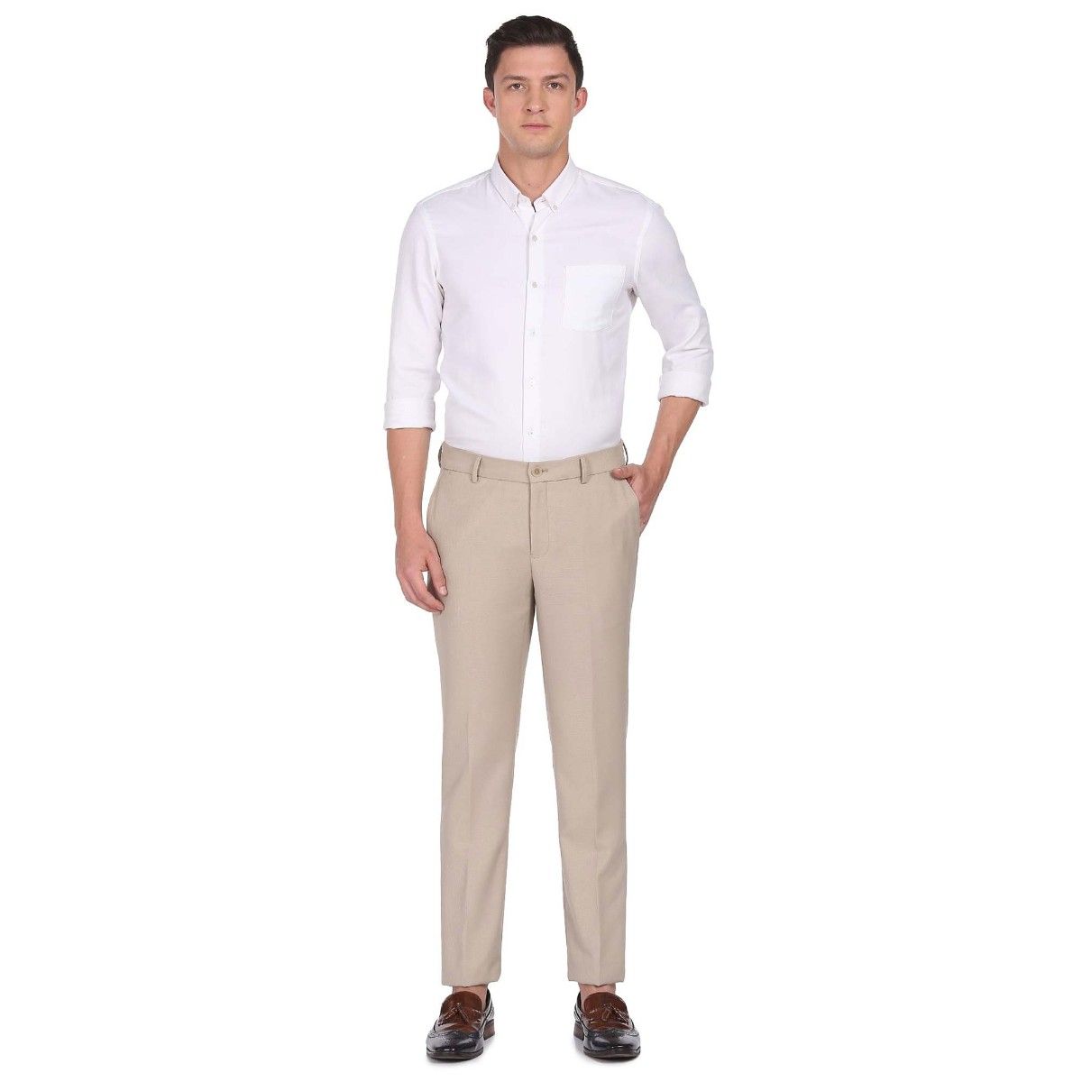 Men's Navy Tapered Fit Formal Trousers at Rs 920.00 | Men Trousers | ID:  2852202963248