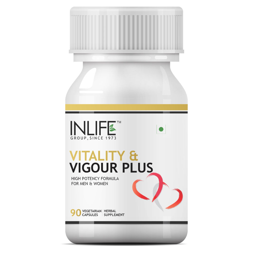 Inlife Vitality and Vigour Plus High Potency formula for Men and Women 90 Vegetarian Capsules