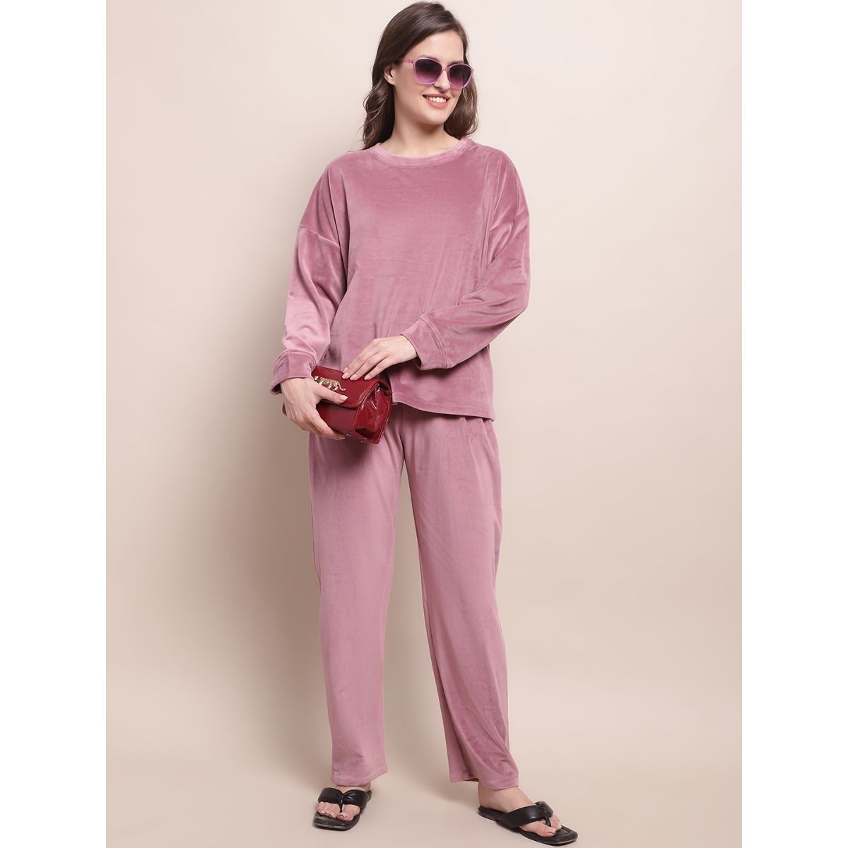 Pink discount velvet pyjamas