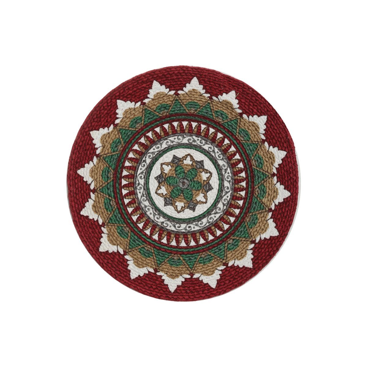 Hosta Homes Set Of Green And Red Round Table Placemats Buy Hosta Homes Set Of Green And Red