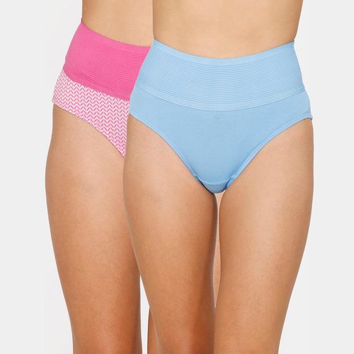 Buy Zivame High Rise Full Coverage Tummy Tucker Hipster Panty (Pack of 2) -  Assorted (XL) Online