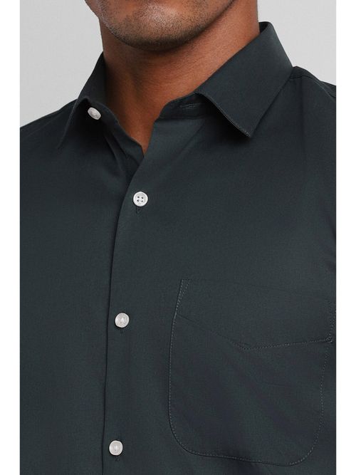 Buy Peter England Men Green Slim Fit Formal Shirt Online