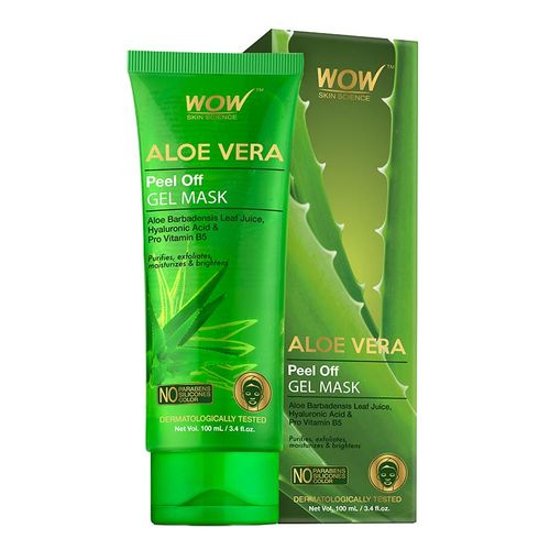 Wow Skin Science Aloe Vera Peel Off Gel Mask Buy Wow Skin Science Aloe Vera Peel Off Gel Mask Online At Best Price In India Nykaa