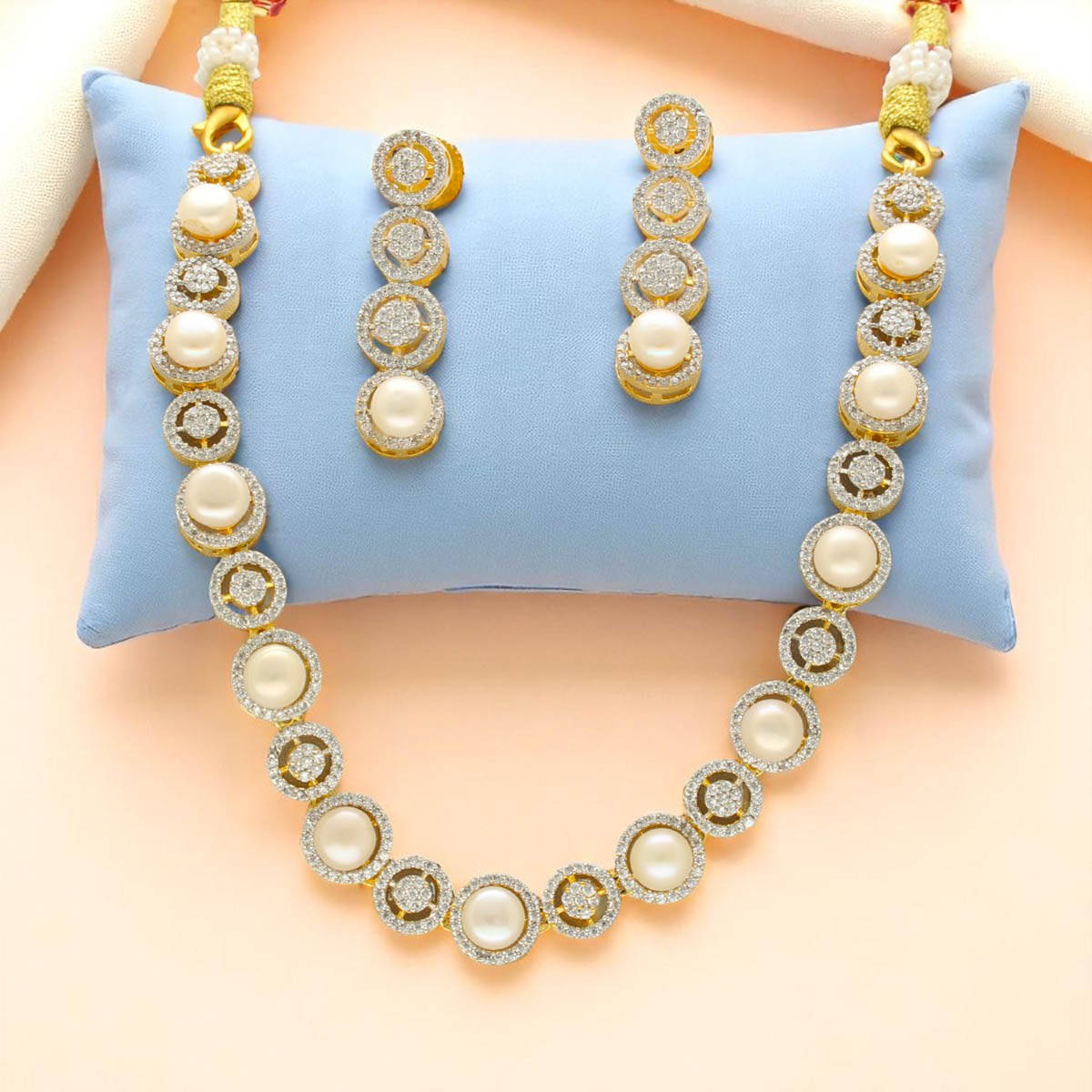 Sri Jagdamba Pearls Ravishing Luxy Pearl Necklace Set