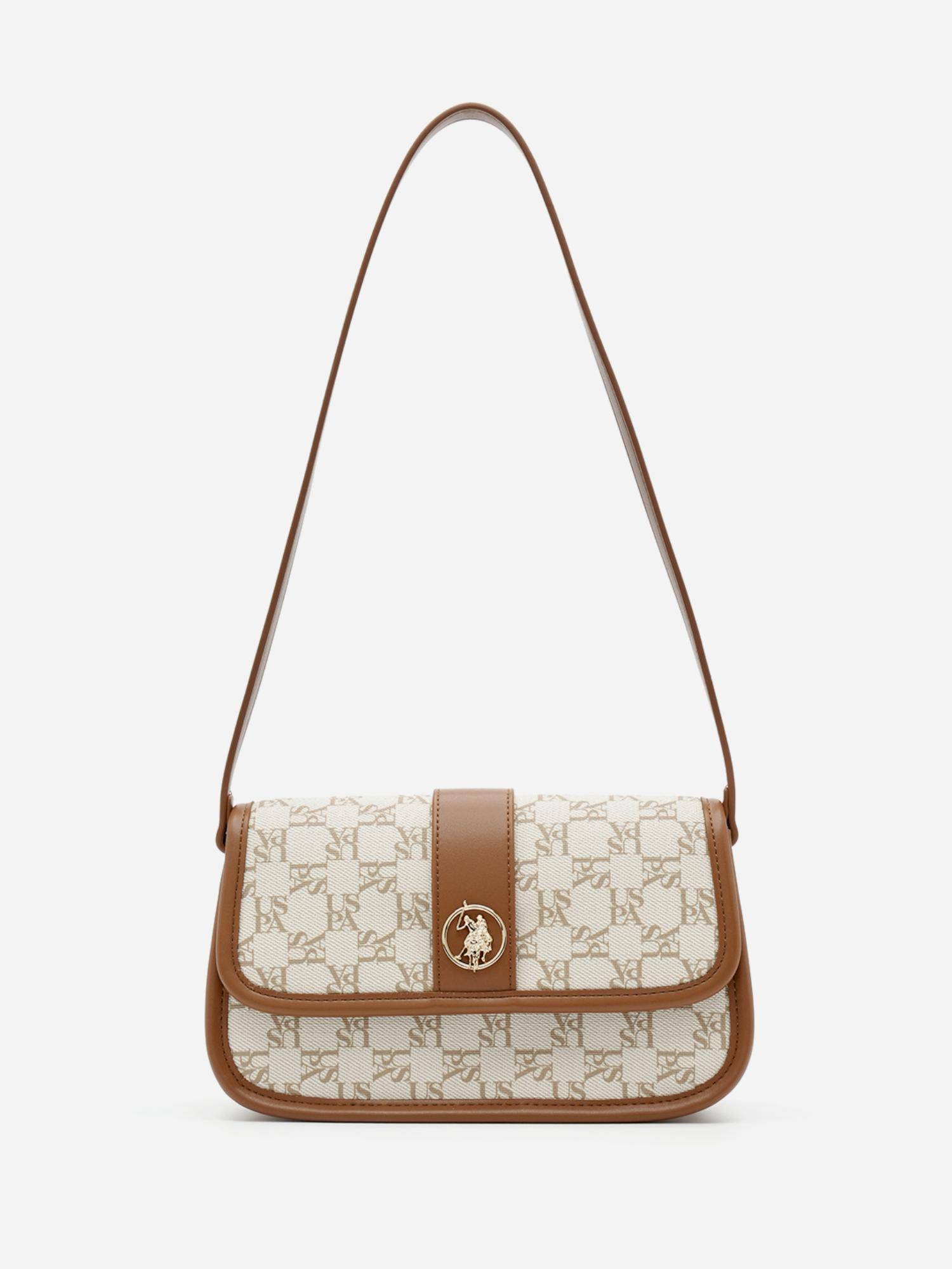 U.S. POLO ASSN. Women Trinity 2.0 Off White Handbag (S)
