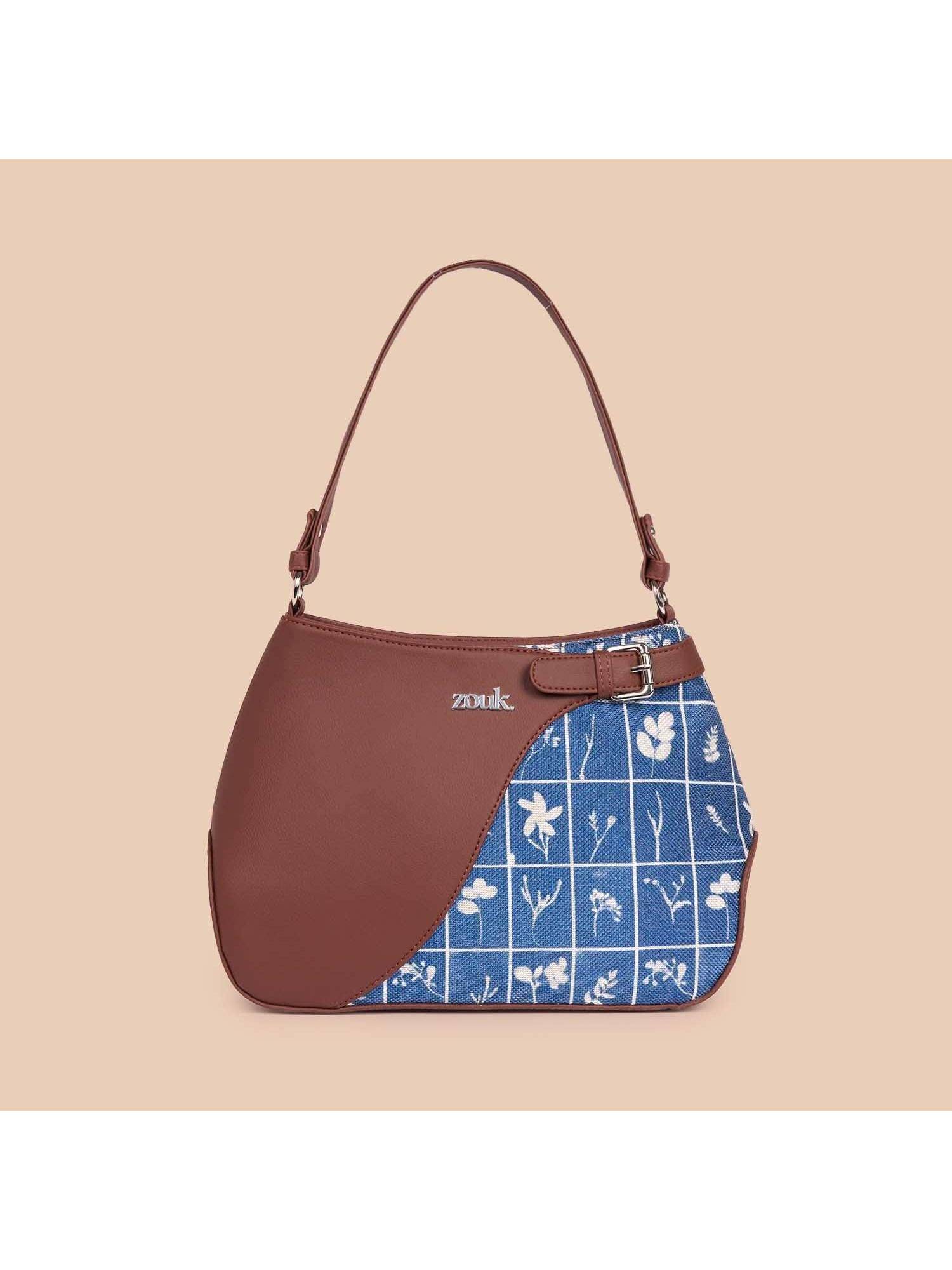 Zouk Ira Luxury Vegan Leather Handbag For Women Lakshadweep Azure