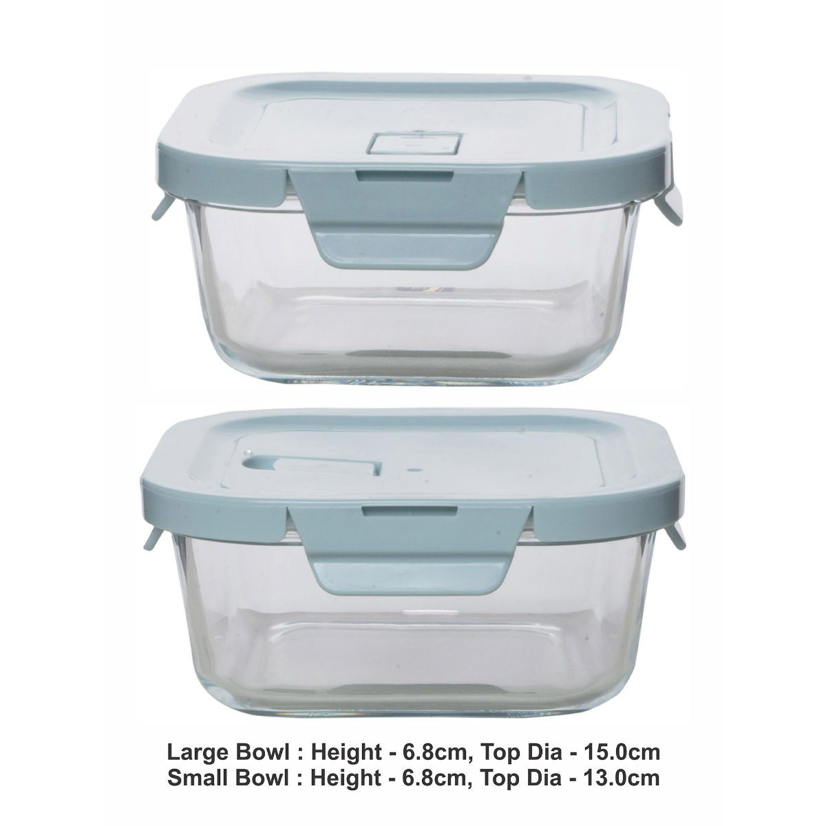 Goodhomes Glass Storage Bowl With Airtight Lid (Set of 2) Buy