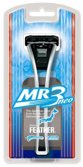 Feather MR3 Neo Pivoting Head Men's Triple Blade Cartridge Shaving Razor