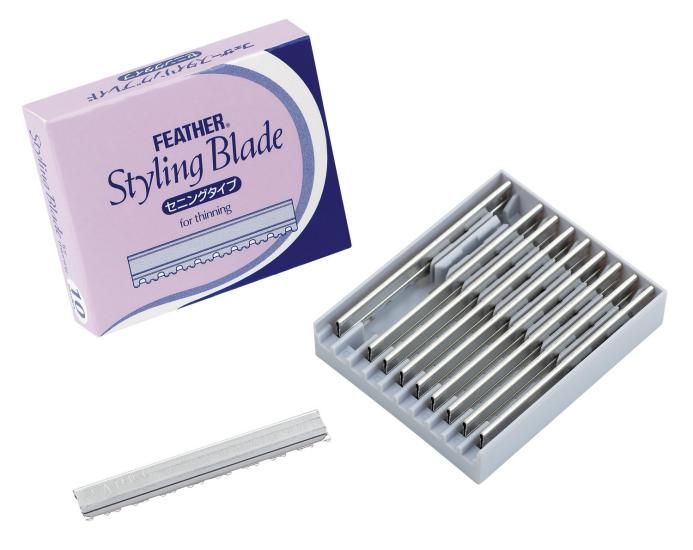 Feather Styling Razors Replacement Blades For Thinning - 10 Blades