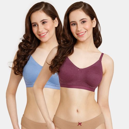 Buy Zivame Double Layered Wirefree 3-4th Coverage T-Shirt Bra