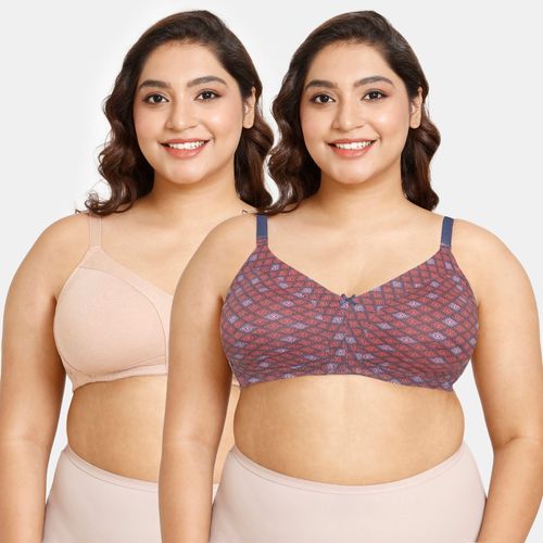 Zivame Girls Double Layered Non-Wired Full Coverage Bra (Pack Of 2