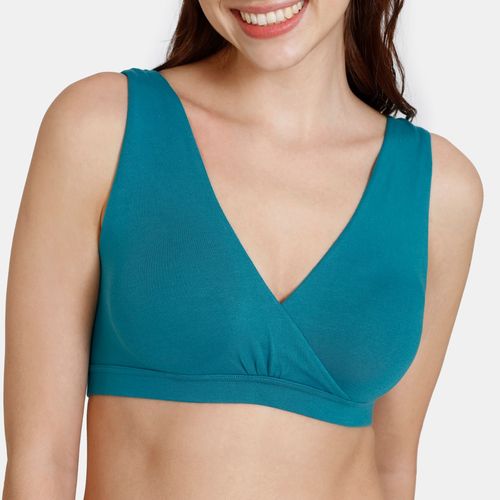 Buy Zivame Double Layered Non Wired 3-4th Coverage Maternity Bra - Exotic  Plume Online