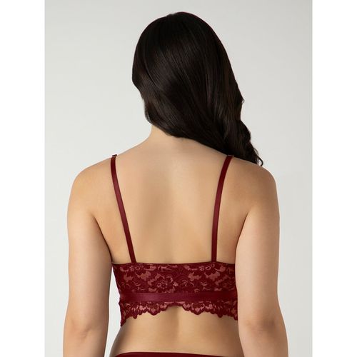 Buy Amante Femme Lace Padded Non-Wired Demi Bra Online