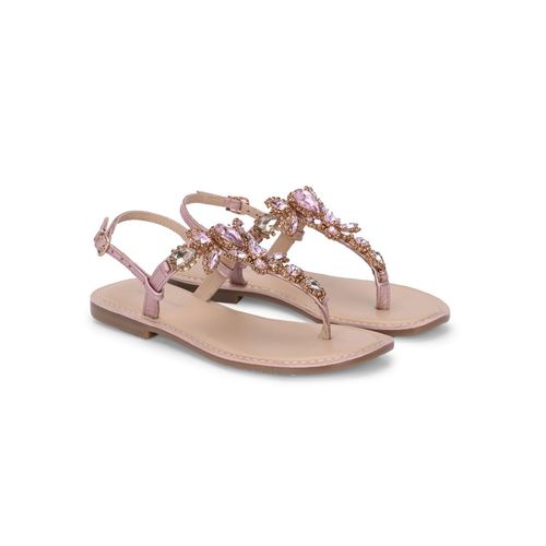 Buy CARLO ROMANO Pink Genuine Leather Flat Stylish Sandal Online