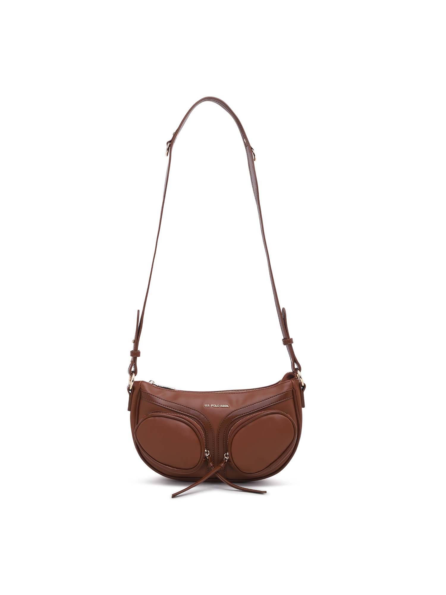 U.S. POLO ASSN. Aria Brown crossbody Handbag with Detachable Sling Strap
