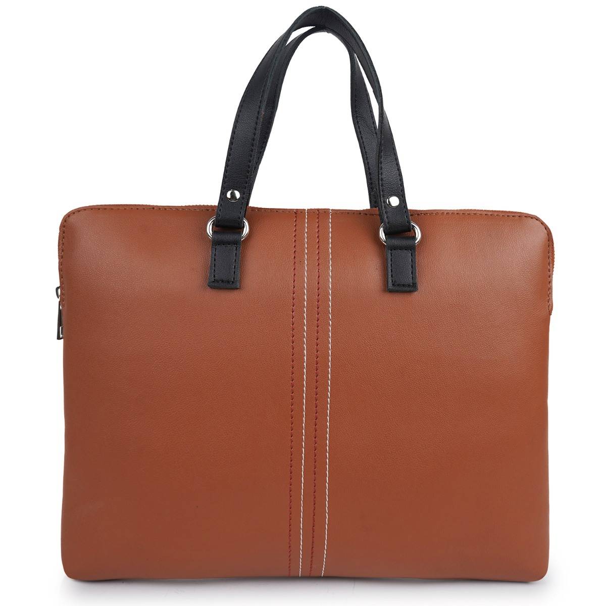 Cimoni Unisex Tan Latest Stylish Premium Pu Leather Laptop Bag