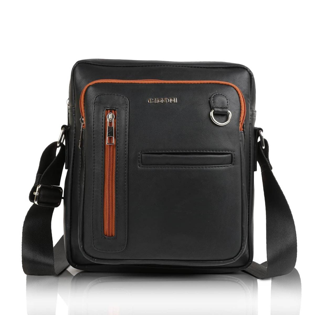 Cimoni Black Latest Stylish Premium Genuine Leather Sling Bag