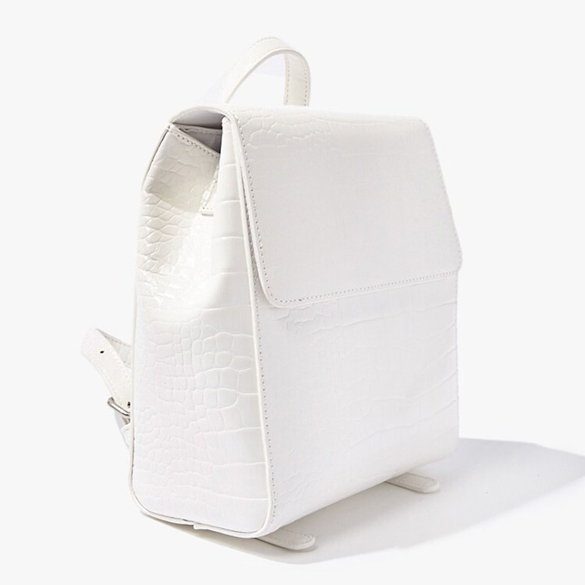 Buy Forever 21 Textured White Backpack Online