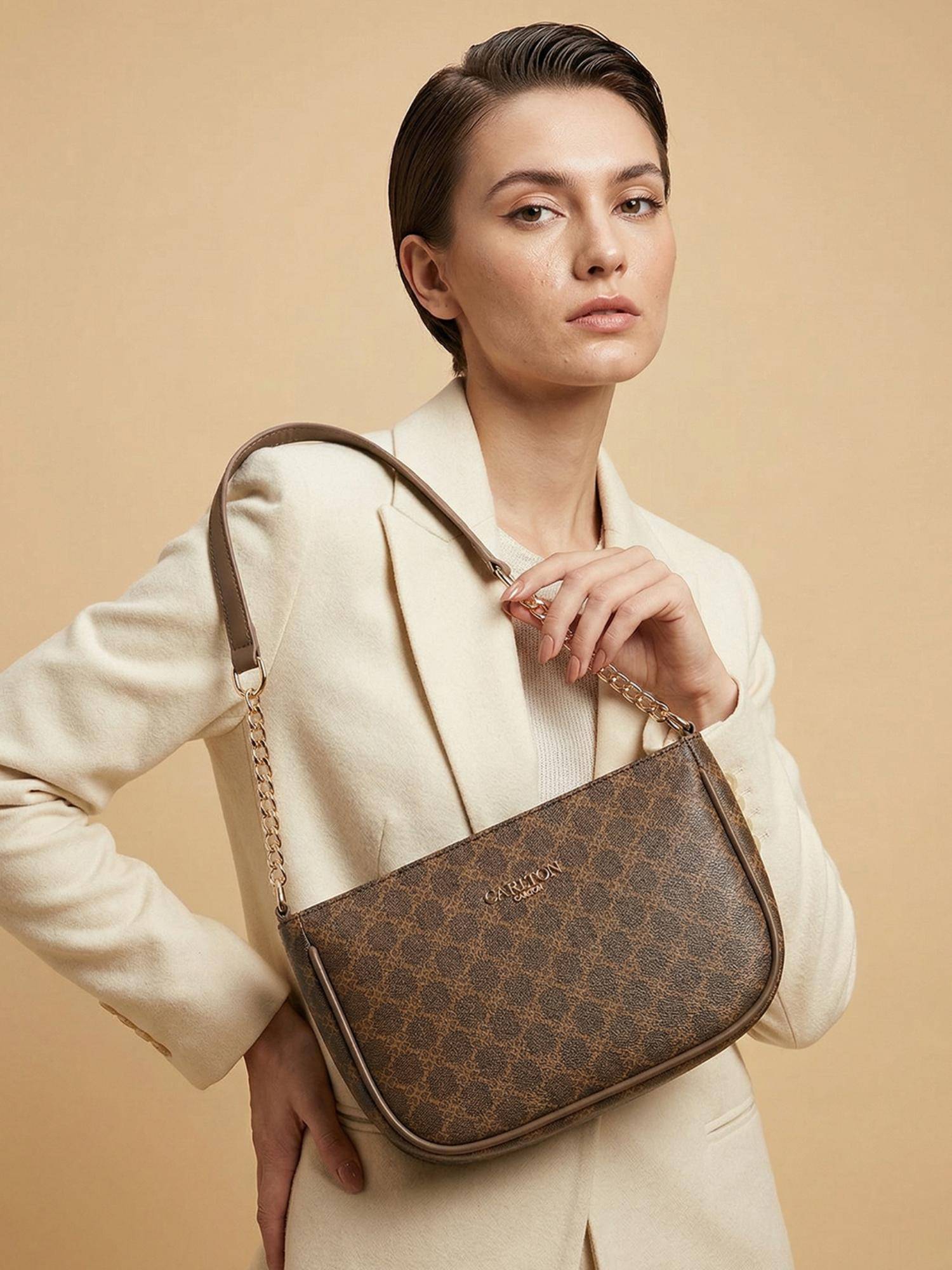 Carlton London Women Stylish Small Shoulder Handbag - Brown