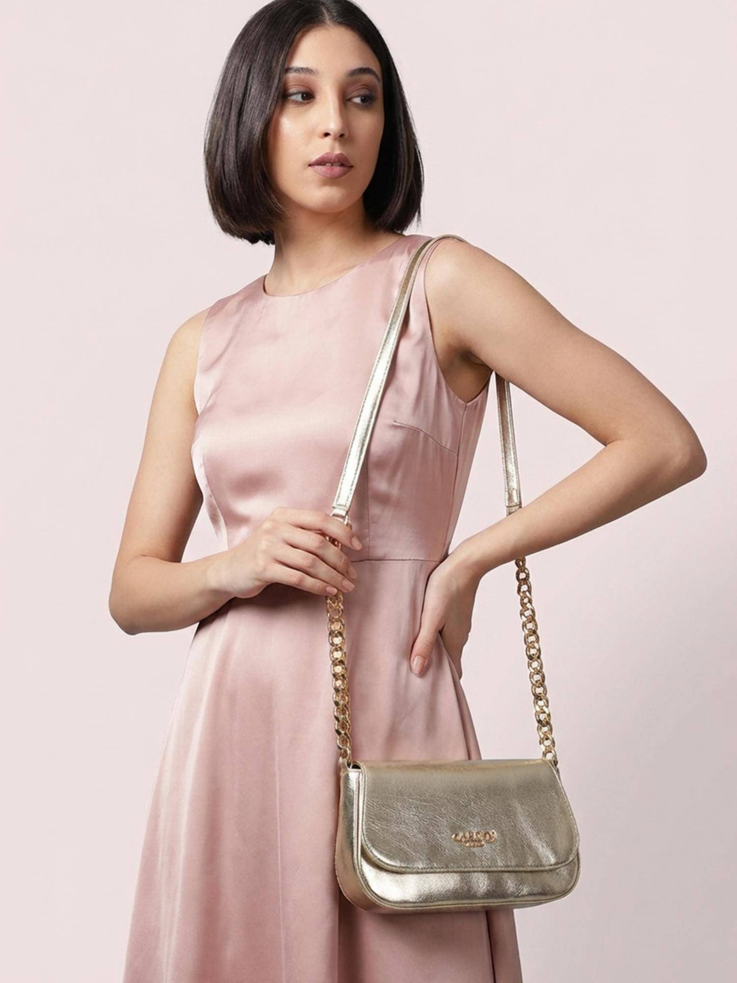 Carlton London Women Crossbody Sling Bag - Gold