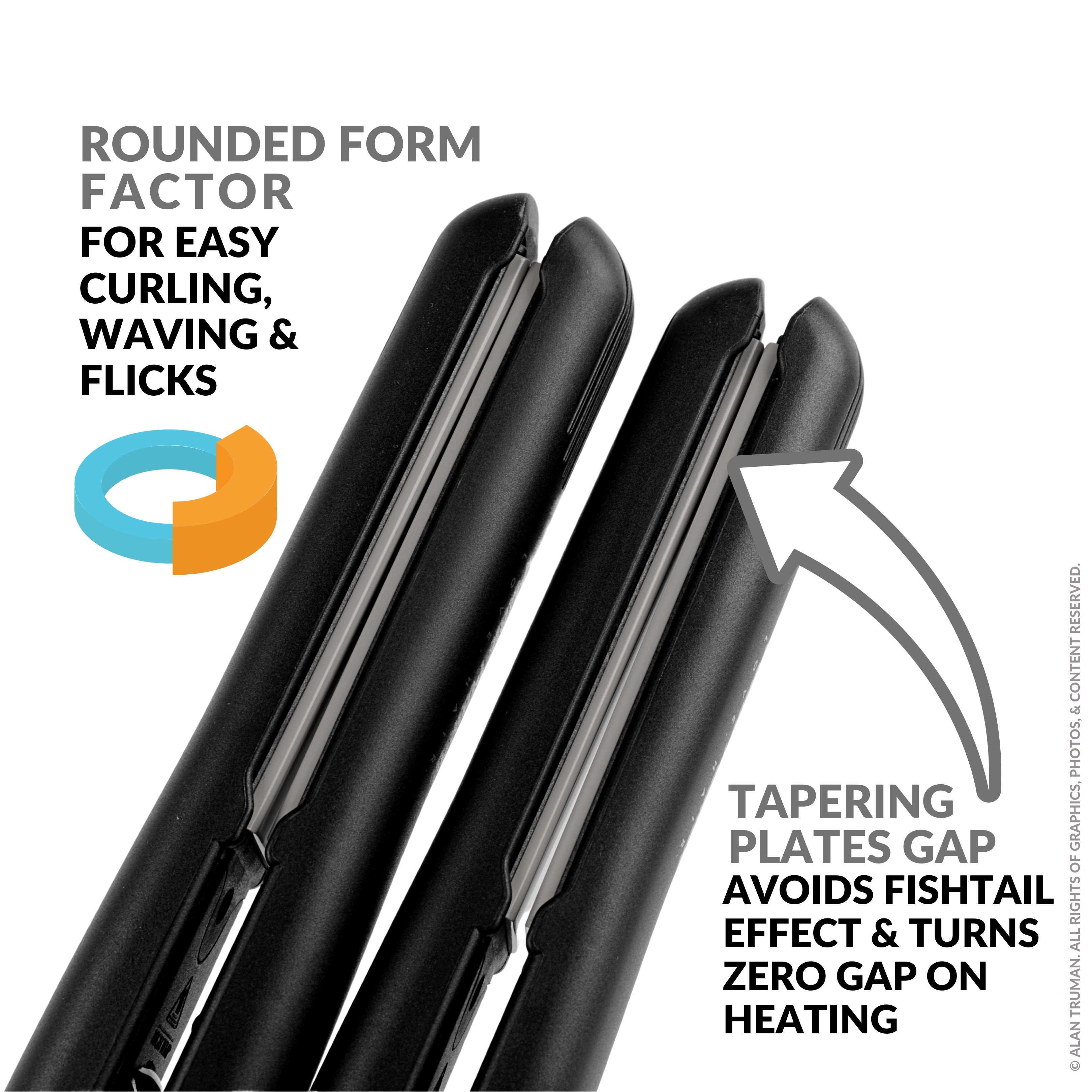 alan truman professional mirror titanium straightener