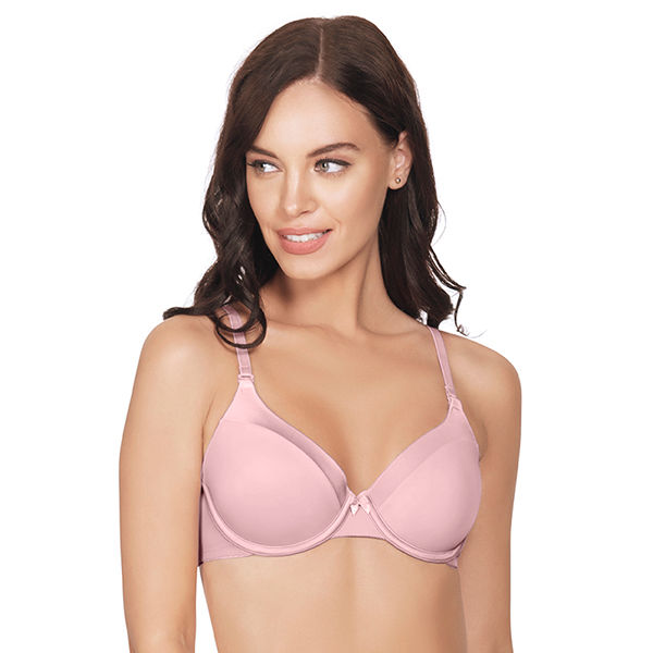 Buy Amante Satin Edge Padded Wired Bra-Sandalwood-B Cup Online