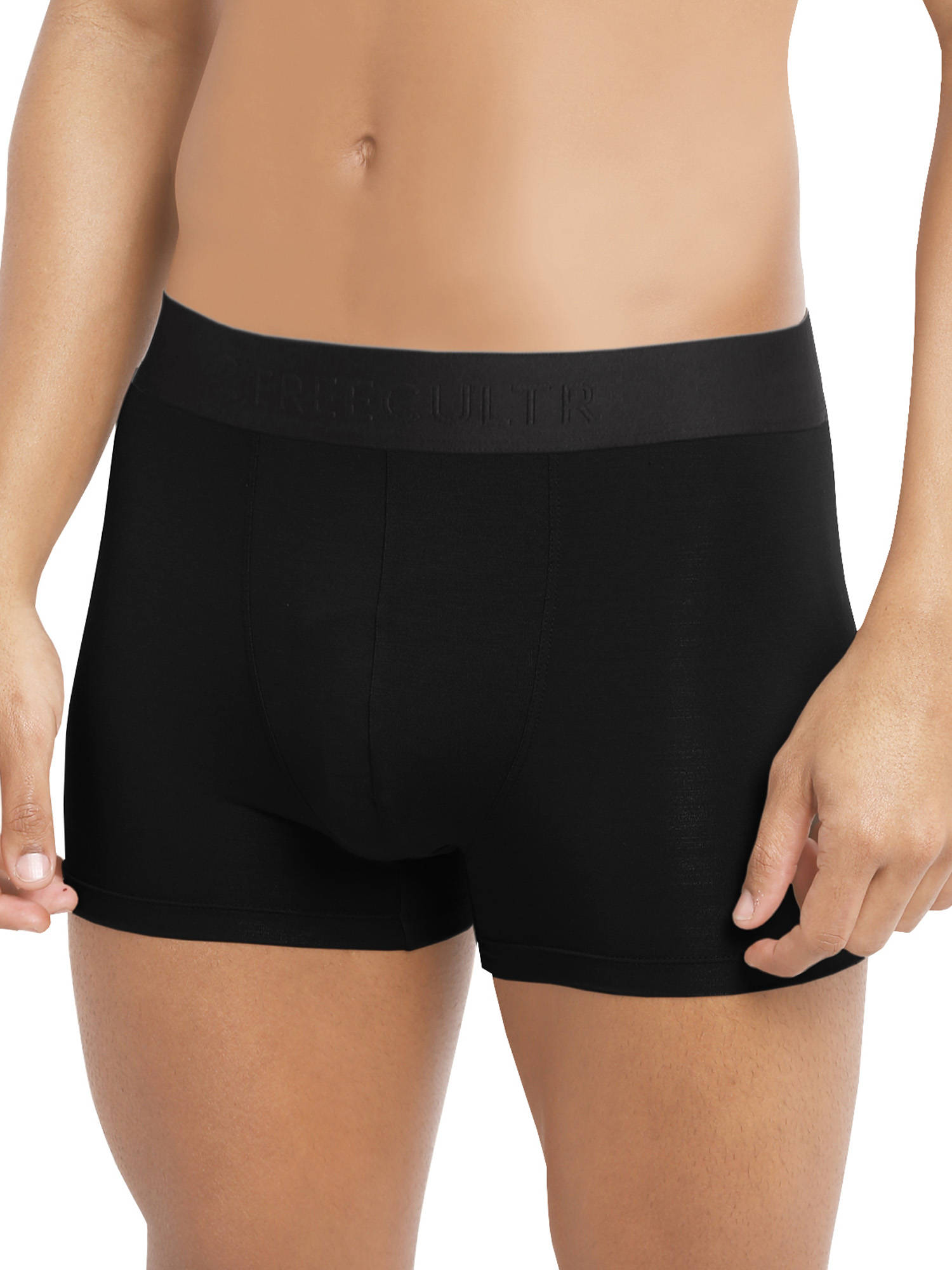 FREECULTR Anti-Microbial Air-Soft Micromodal Underwear Trunk Pack Of 1 - Black (L)