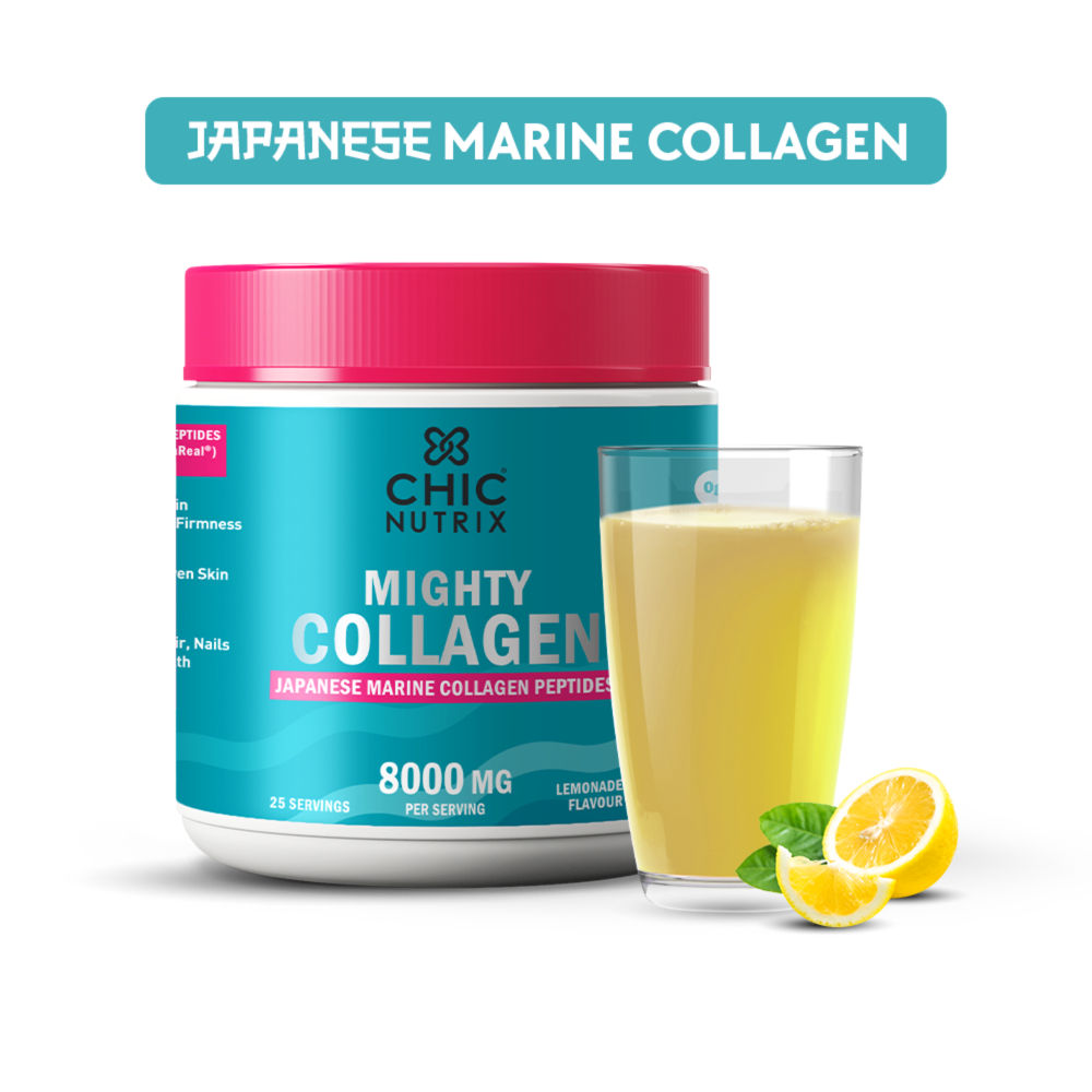 Chicnutrix Mighty Collagen Japanese Marine Collagen Peptides 8000 mg Per Serving