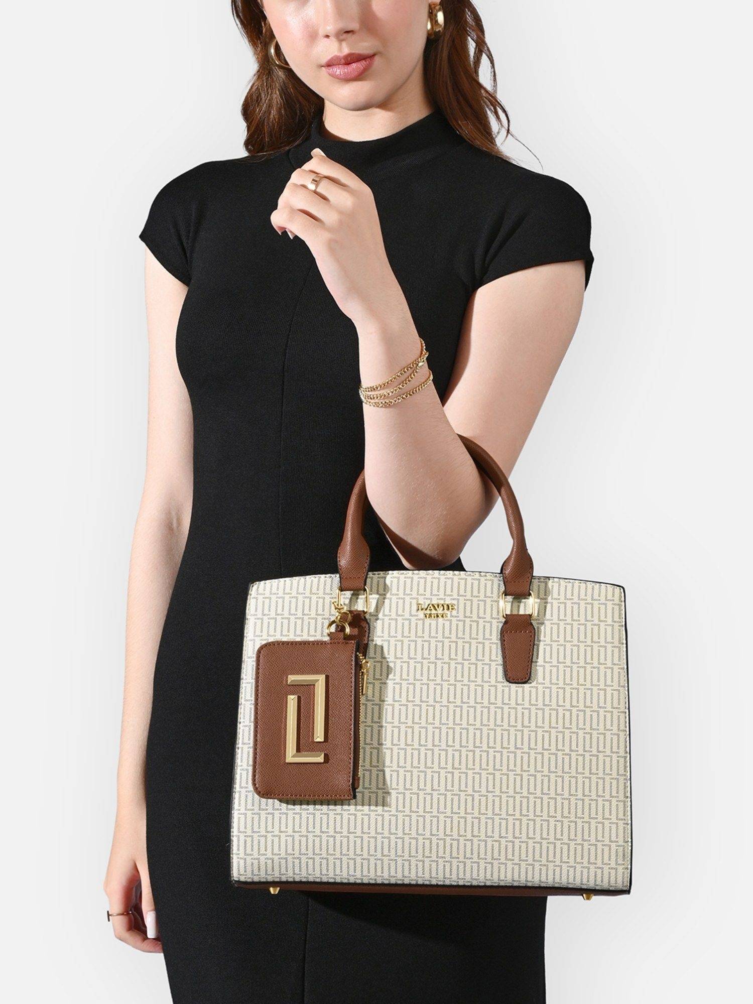Lavie Luxe Women's Ellon 10 Inch Laptop Handbag (Off White) (M)