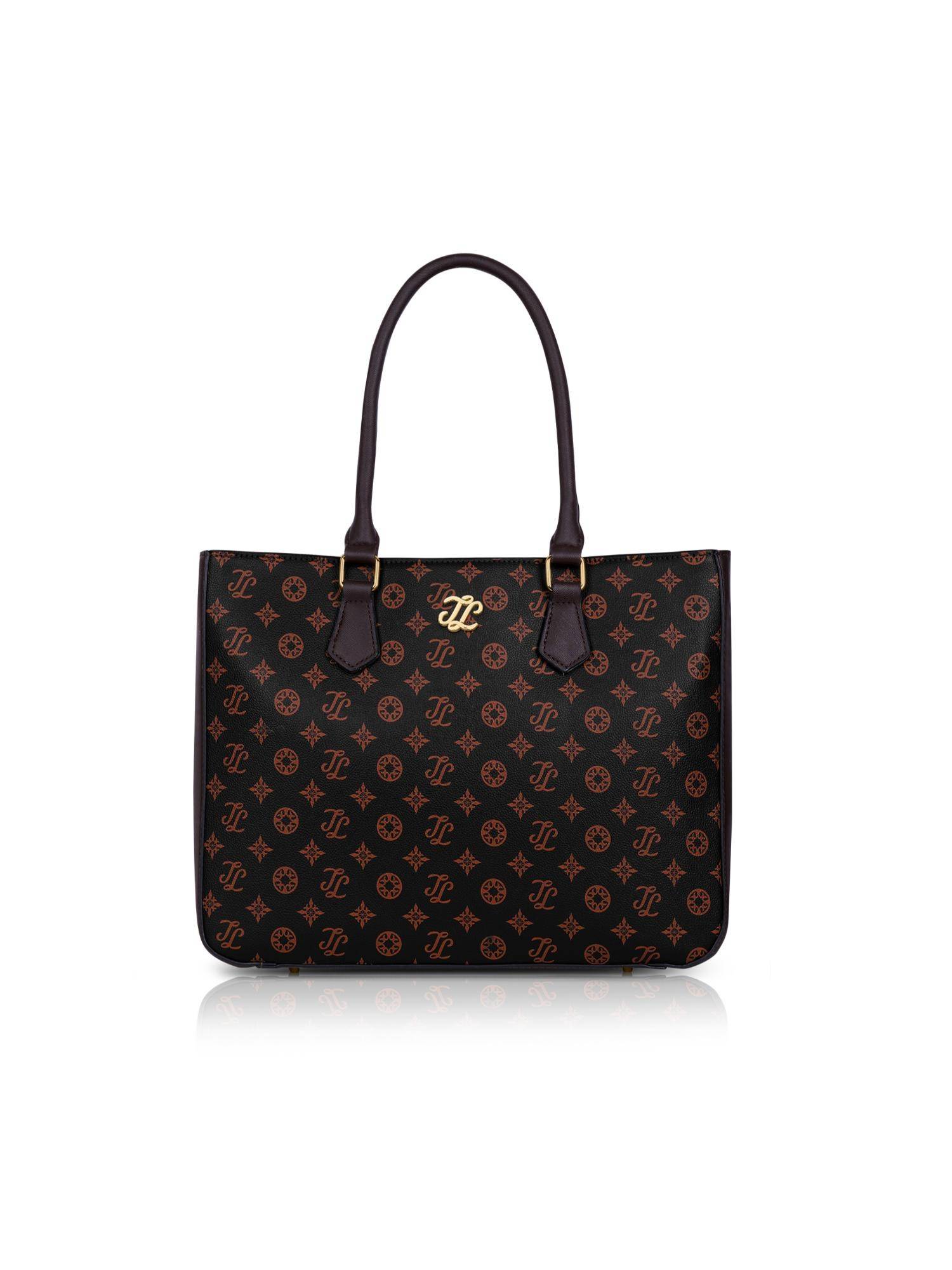 Lavie Signature Pittsburgh Monogram Tote Bag - Choco (L)