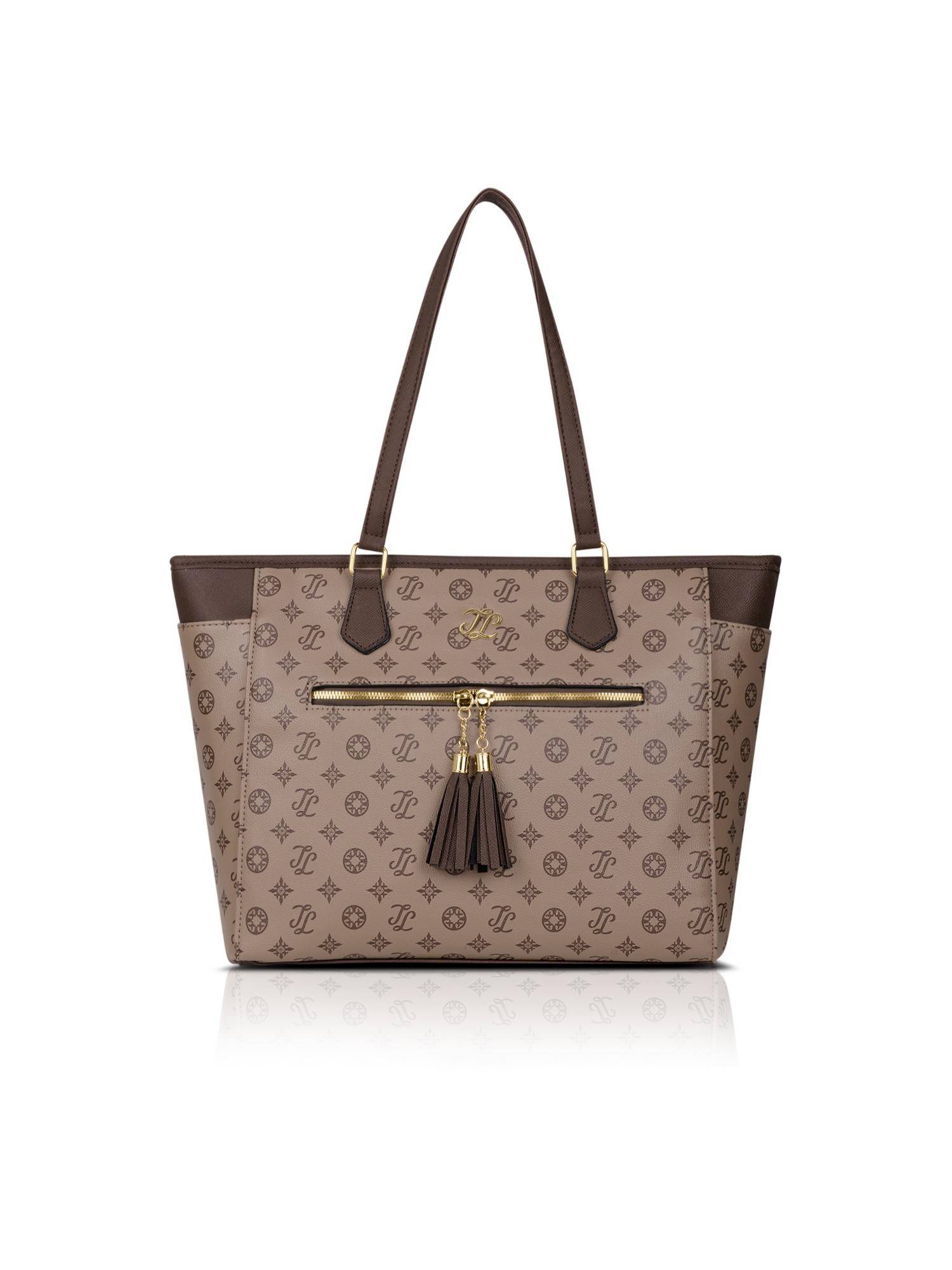Lavie Signature Knoxville Monogram Tote Bag - Coffee (L)