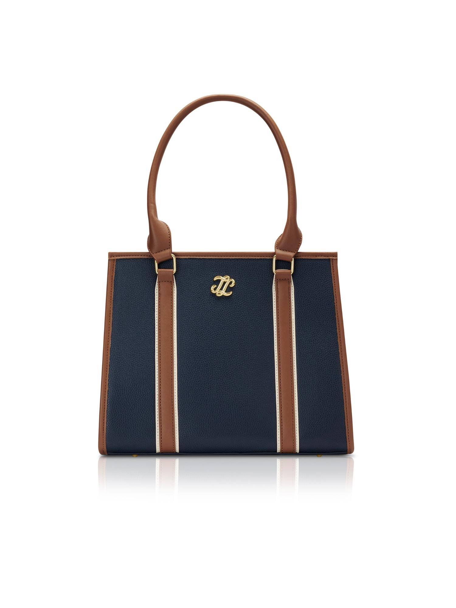 Lavie Signature Women Winslet Navy Blue Satchel Bag (M)
