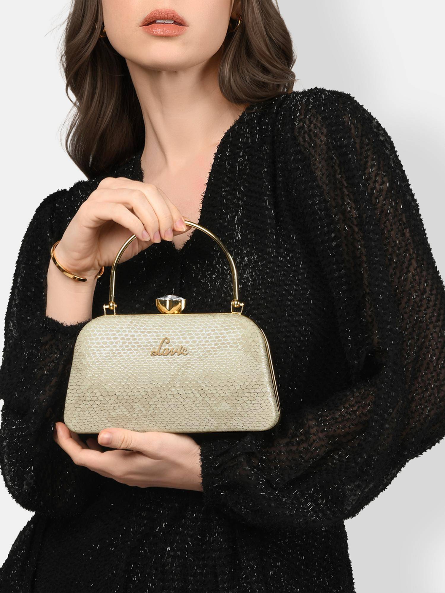 Lavie Women's Twink Framed Clutch (Gold) (S)