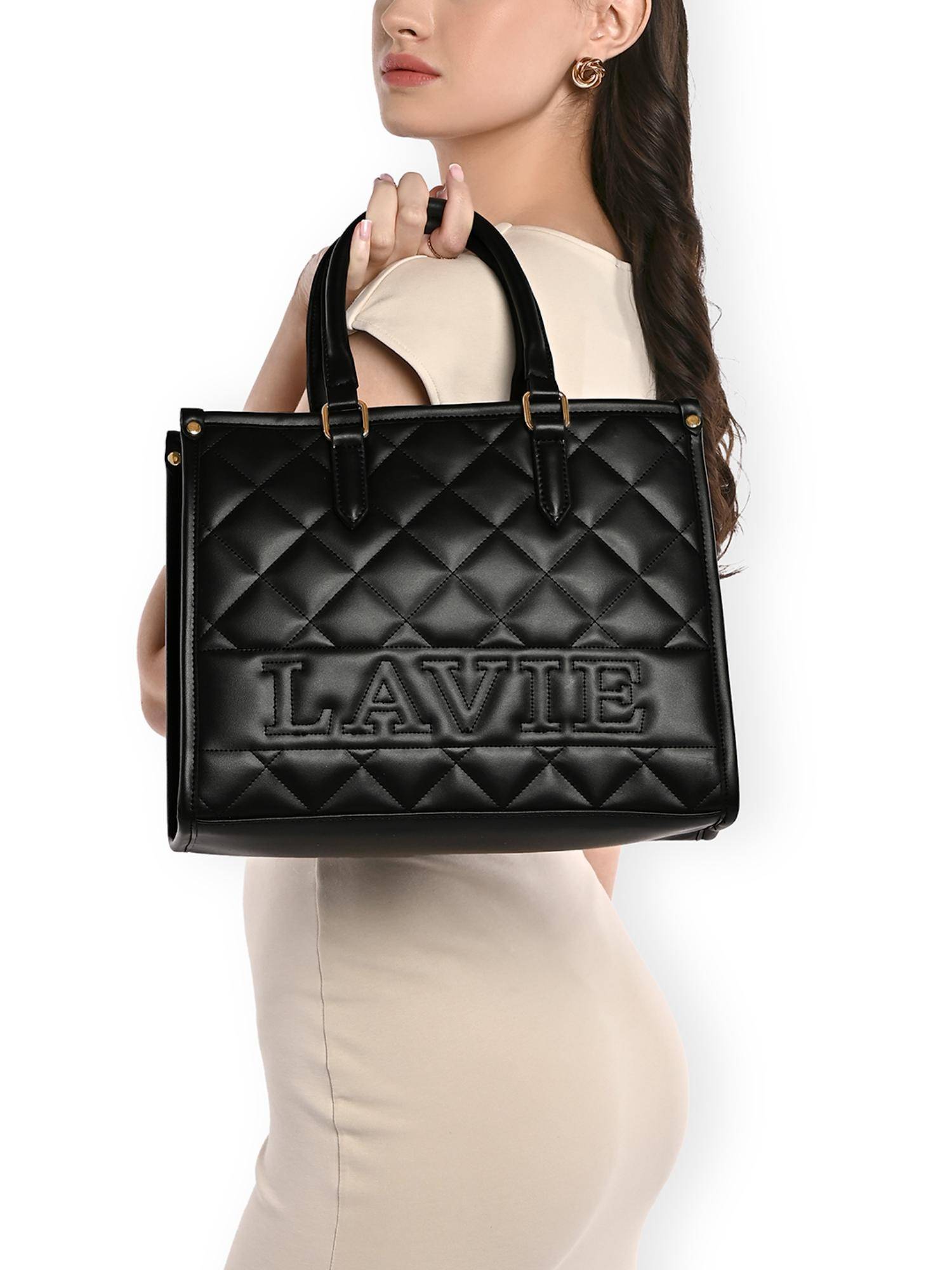 Lavie Women's Quilt Jessa Box Satchel Handbag (Black)