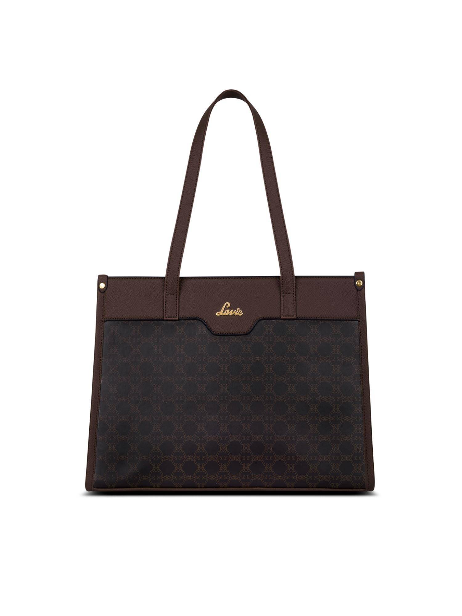 Lavie Women's Nina Box Satchel Handbag (Brown)