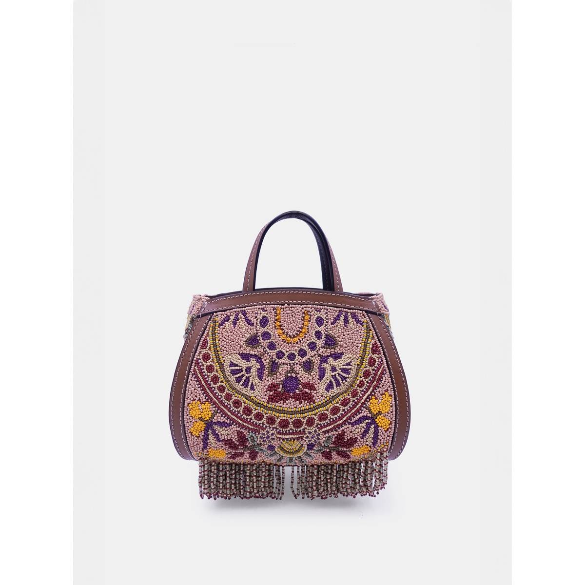 versuhz Multi-Floral Beads Embellished Handbag