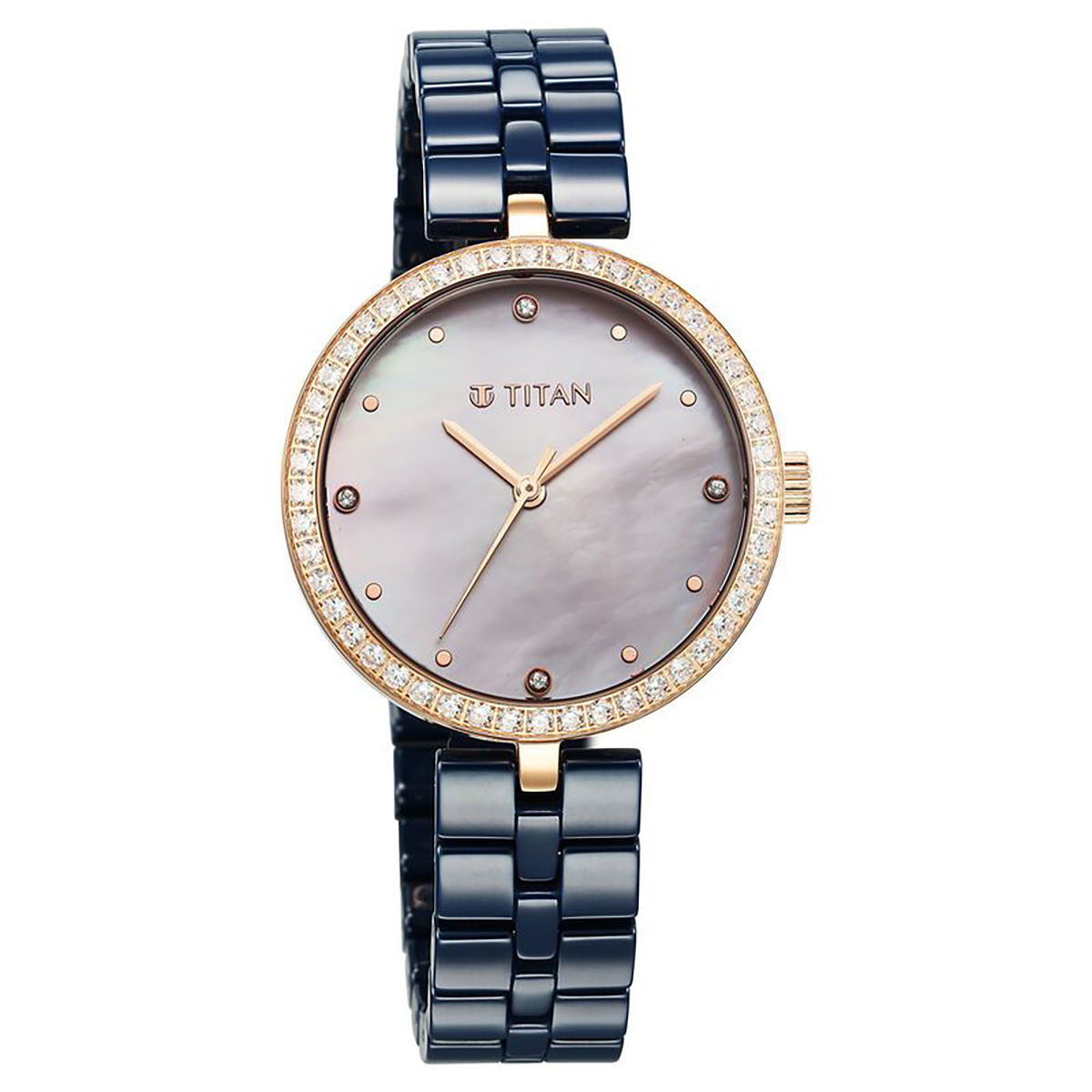 Buy Titan Women Grey Round Dial Analog Watch - 95215KC03 Online