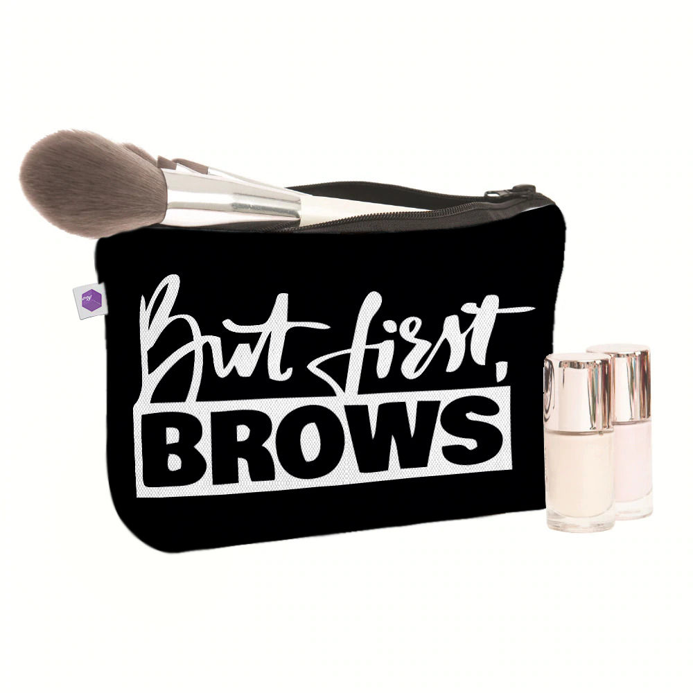 Crazy Corner Brows Printed Makeup Pouch - Printed Makeup Crazy Corner Brows Printed Makeup Pouch - Printed Makeup