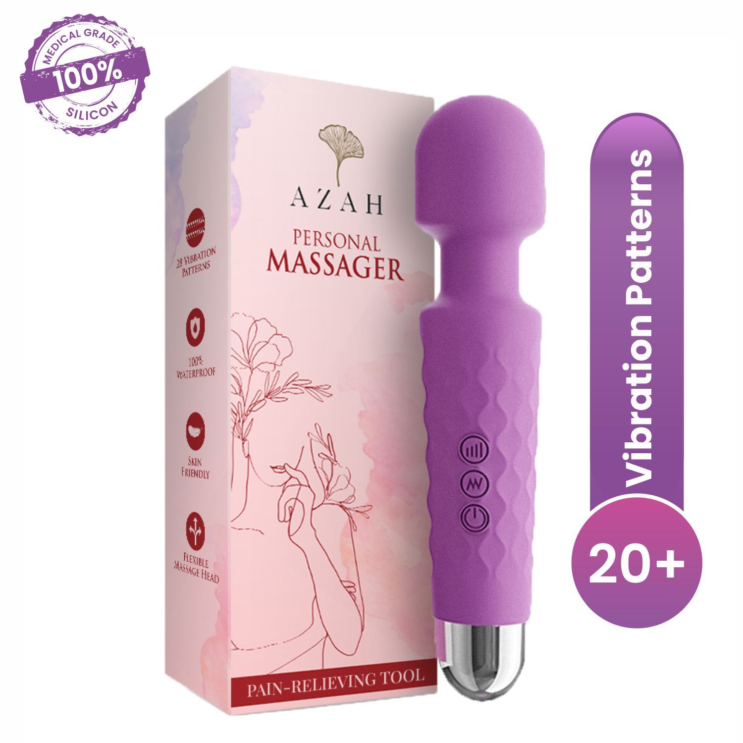 Azah Personal Care Massager For Women - Fuschia Pink Color