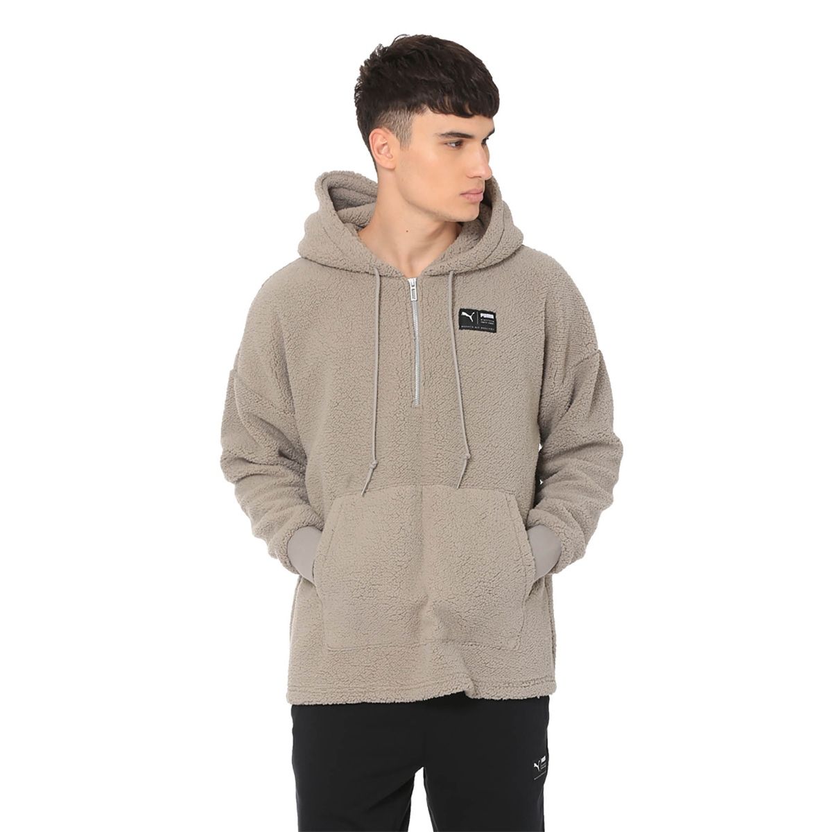 Puma Men s Downtown Sherpa Half Zip Hoodie Buy Puma Men s