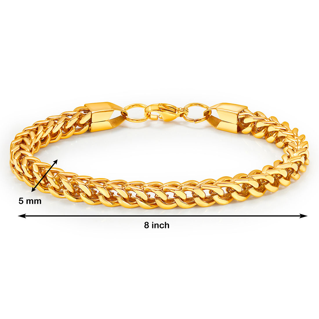 Buy Peora 316L Stainless Steel Gold Plated Easy Rider Bracelet for Men Boys PX5SB30 Online