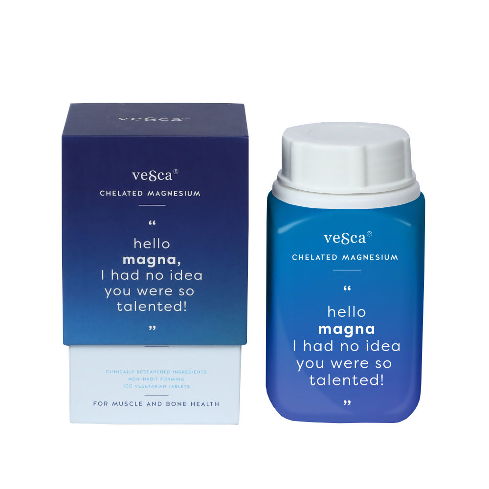 Vesca Chelated Magnesium Glycinate Citrate For Muscle & Bone Health
