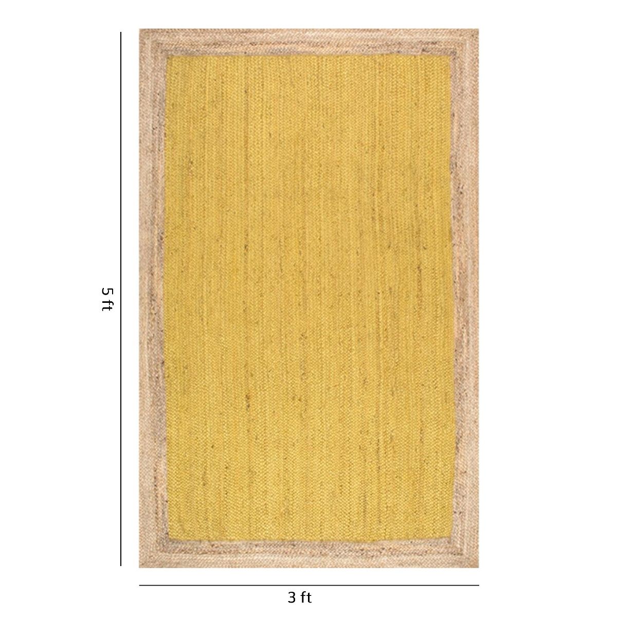 HabereIndia Handmade Jute Carpet Yellow Buy HabereIndia Handmade