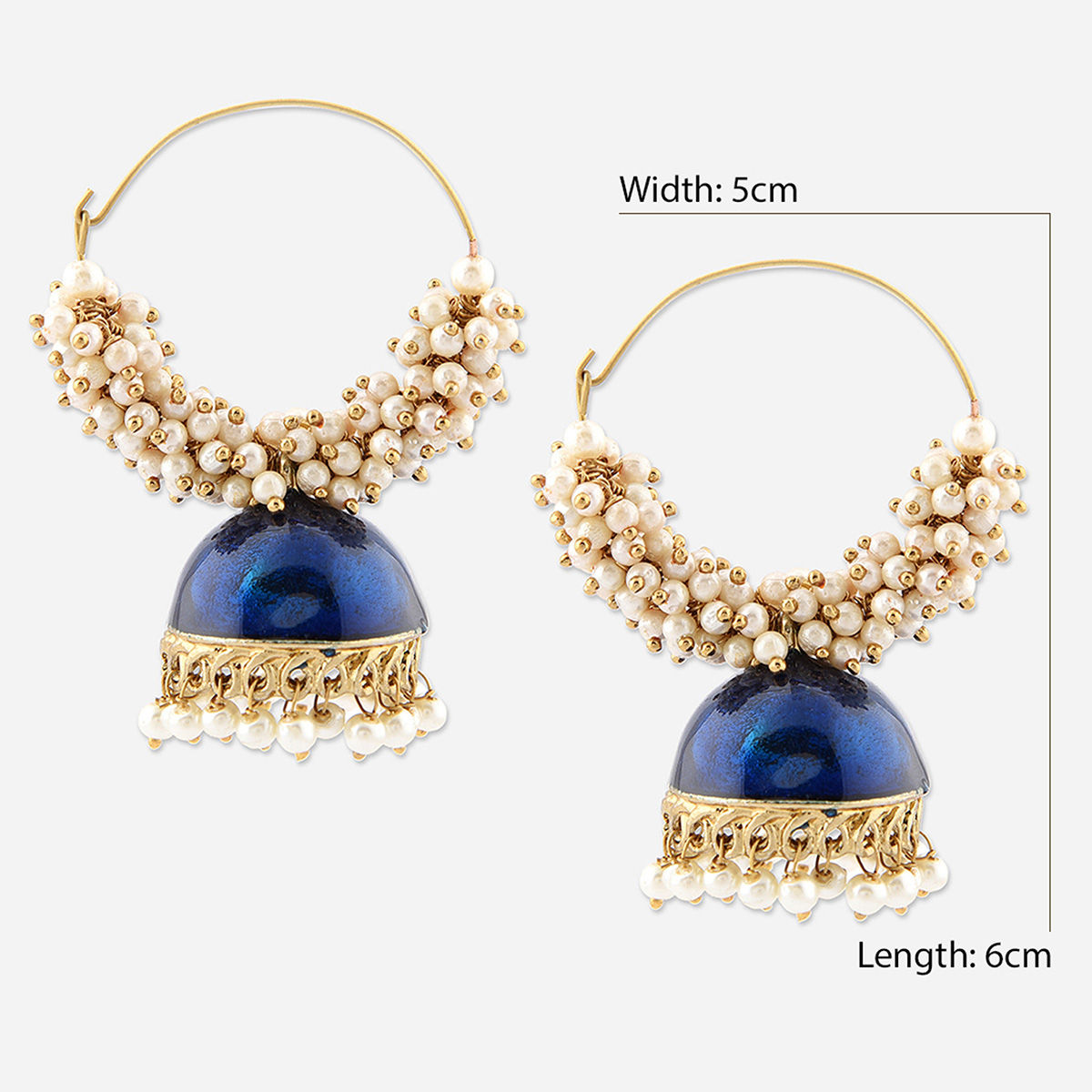 Navy blue pearl earrings top
