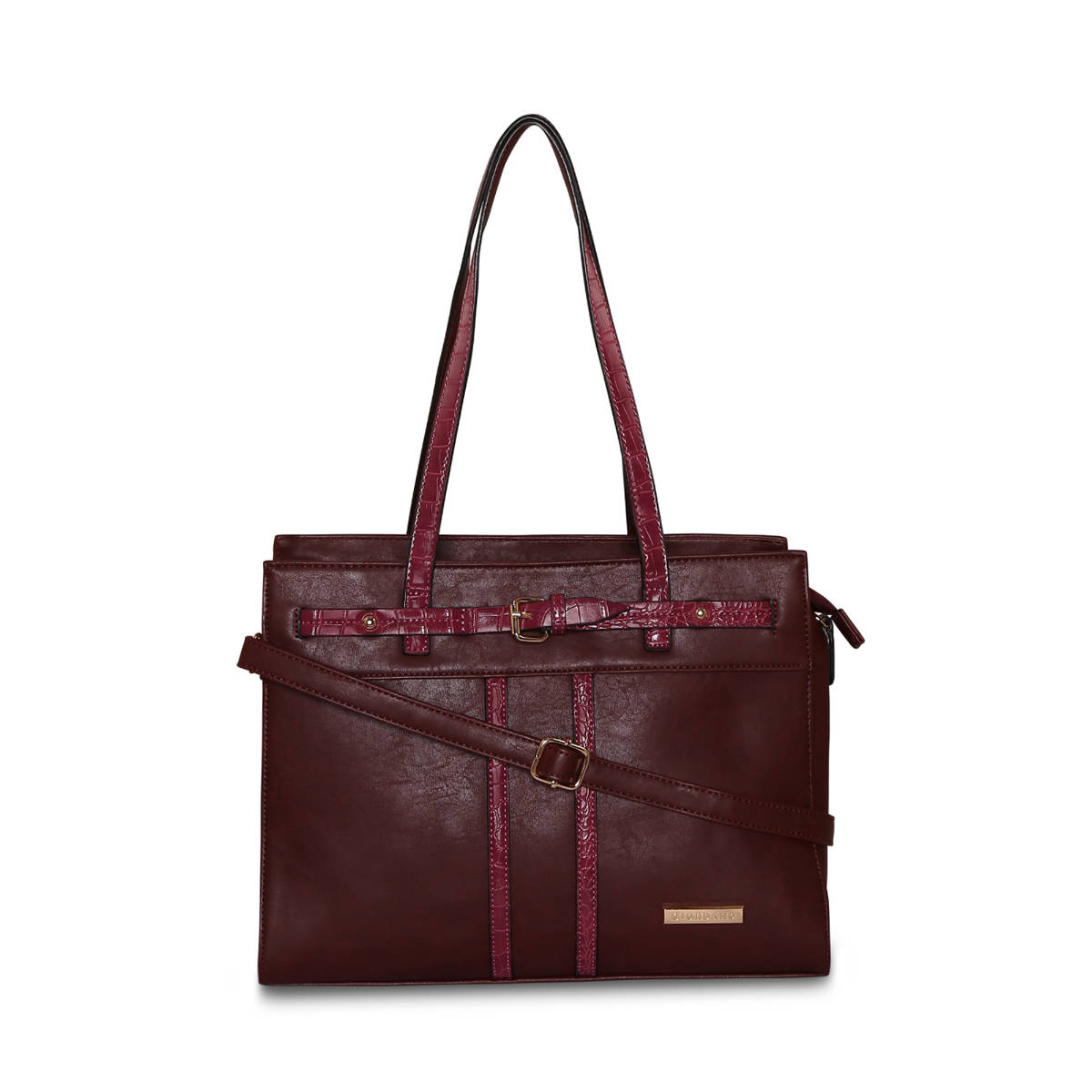 Giordano Women's Wine Solid Satchel
