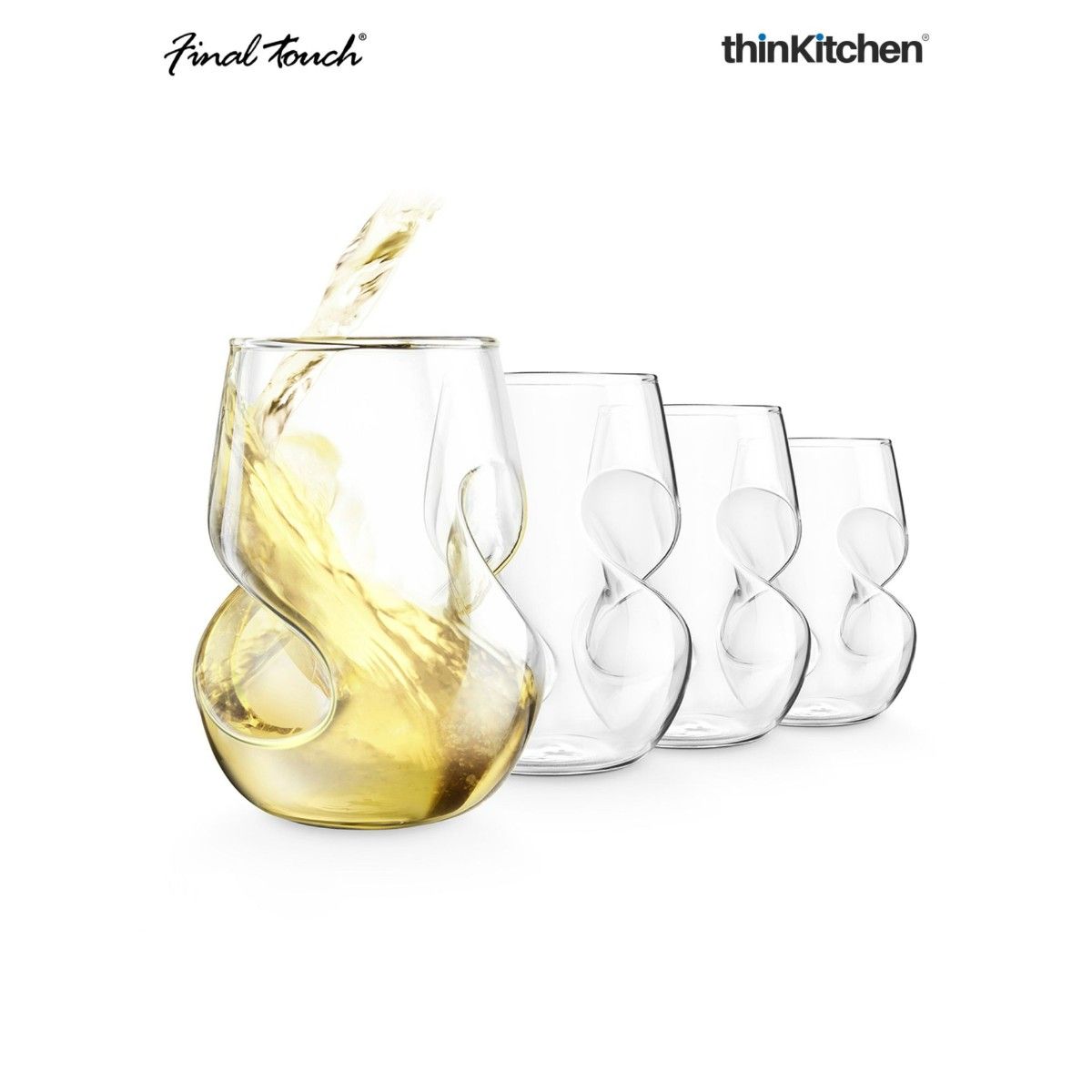 Buy Final Touch Conundrum Wine Glasses (Set of 4) Online
